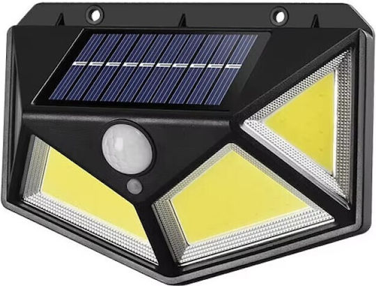 Set of 10 Wall Mounted Solar Lights Cold White 6500K with Motion Sensor and Photocell IP65
