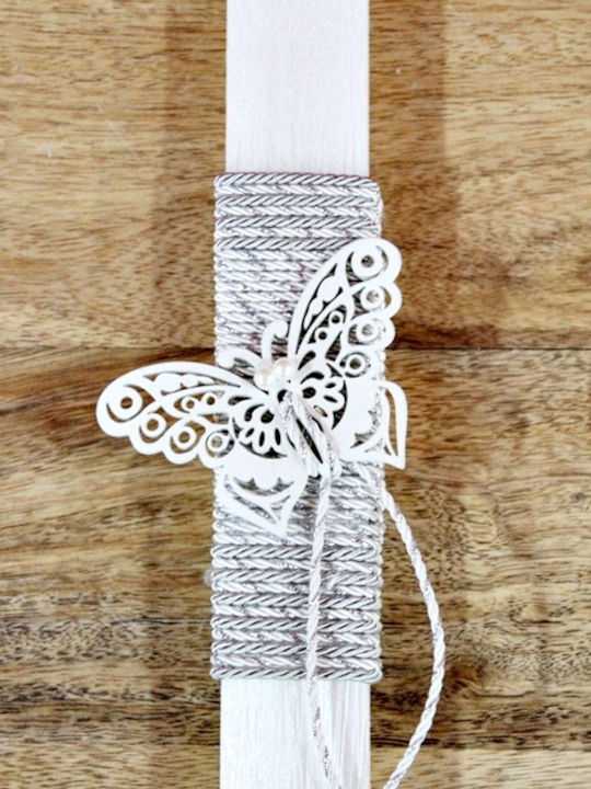 Osterkerze Schmetterling Runde Weiße