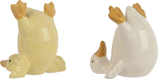 Porcelain Chicken 2 Colors 10x8.5x8.5cm