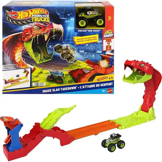Hot Wheels Heiße Räder Schlange Angriff Strecke 1:64 Monstertrucks für 4+ Jahre