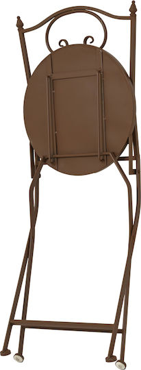 Gartenstühle Eisenschmiede Metallisch Kaffee Farben 39x51x94cm