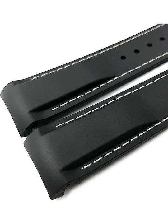 Omega Gummi-Armband Schwarz 20mm