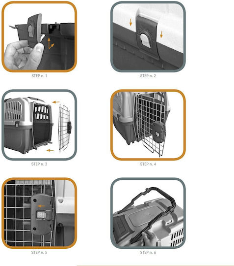 Uniq Dog Transport Cage Gray 105x73x76cm