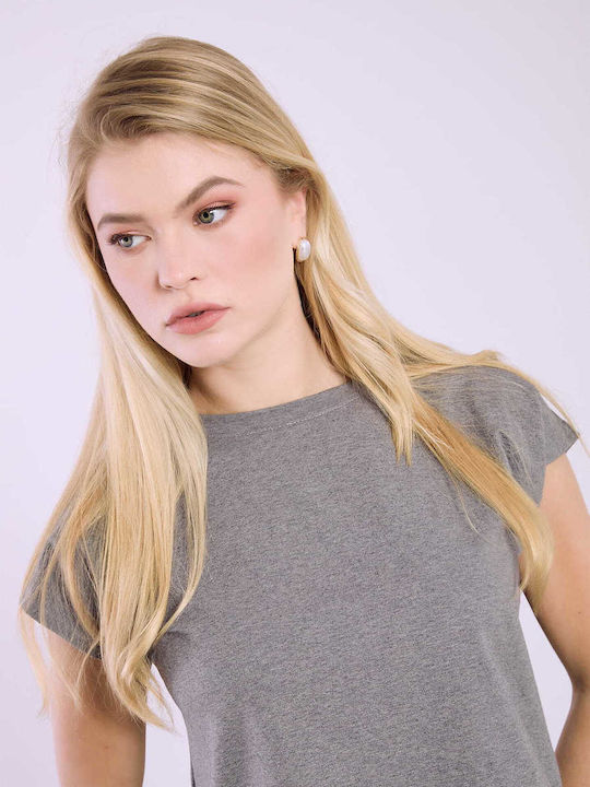 Celestino Satz T-Shirt Damenhose Loose Fit Grau