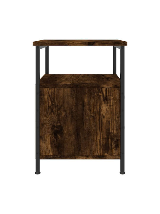 Nachttisch Holz mit Metallfüßen Braun 34x35,5x50cm