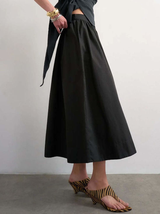 Midi Black Skirt