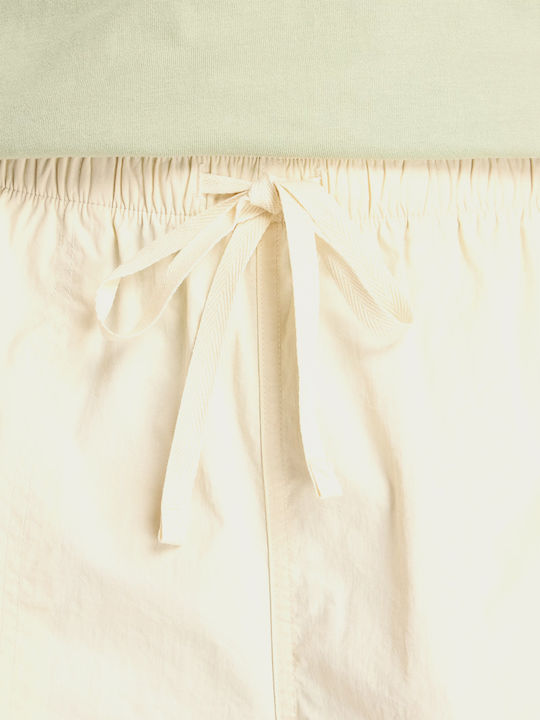 Damen Stoff Fracht Hose Beige