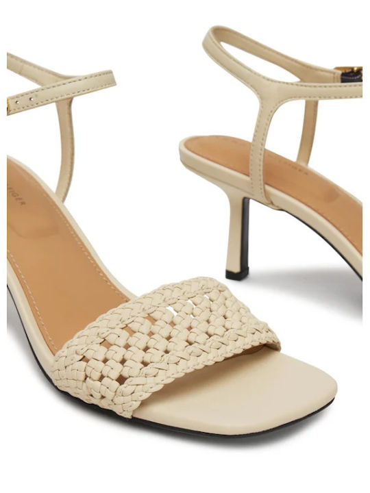 Leather Sandals Beige