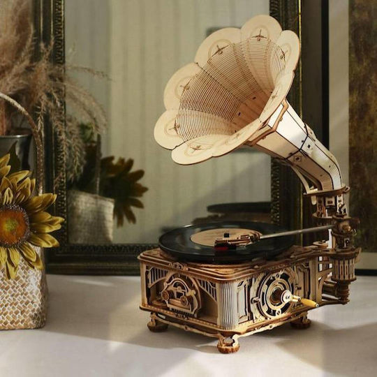 Robotime Παιχνίδι Κατασκευών Ξύλινo 3d Classical Gramophone