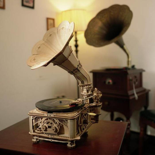 Robotime Παιχνίδι Κατασκευών Ξύλινo 3d Classical Gramophone
