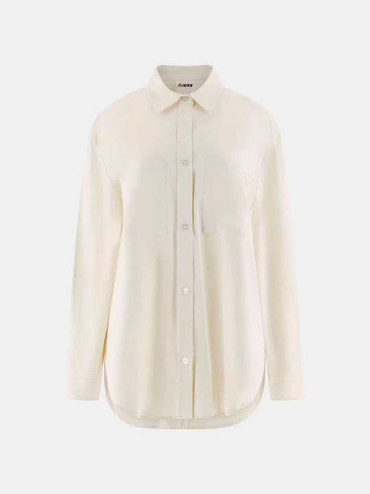 Μακρυμάνικο Γυναικείο Πουκάμισο Off White
