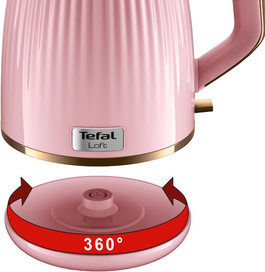 Tefal Loft Fierbător de Apă 1.7l 2400W Roz
