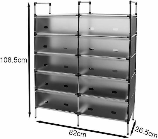 Stoff Schuhorganisator 82x26,5x108,5cm