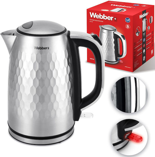 Webber Βραστήρας 1.7lt 2200W Ασημί