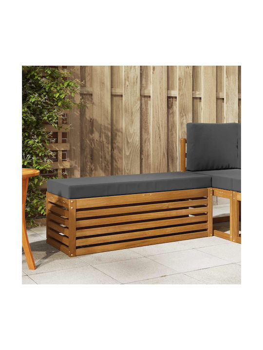 Wooden Garden Stool Brown 115x43x37cm
