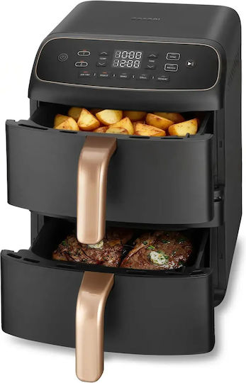 Cosori Heißluftfritteuse mit Doppeltem Abnehmbaren Behälter 8,6 l Schwarz 1391504
