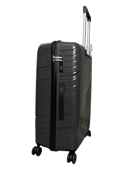 Reisekoffer Hart Dunkelgrau mit 4 Räder Koffer-Set 3 Stück