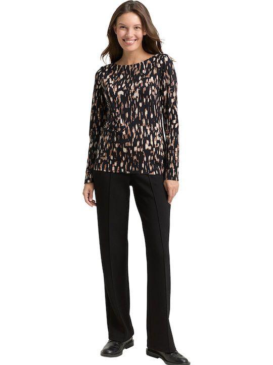 Women's Blouse Brown Sparkle Design
