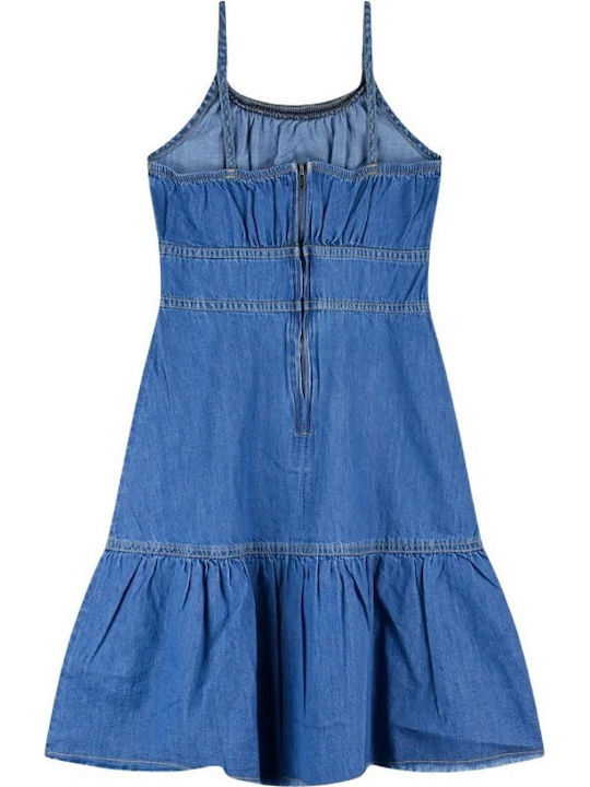 Girls Dress Sleeveless Denim Denim