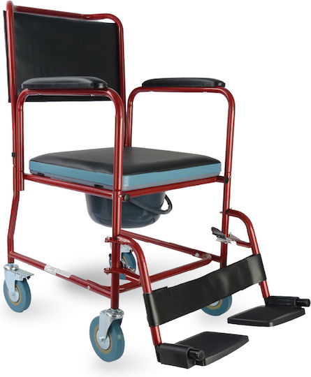 Medical Brace Wheelchair Bathroom Simple Type 43cm MB.W2054 Red