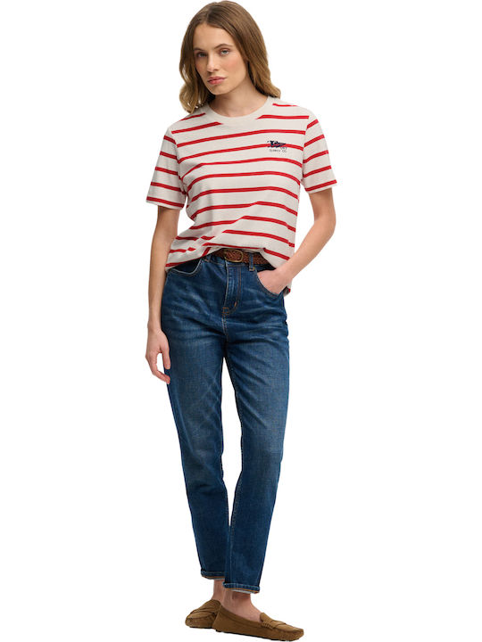 Heritage Γυναικεία Μπλούζα Βαμβακερή Ριγέ H2g/red Stripe