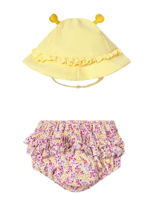 Mayoral Kinder Badeanzug Bademoden-Set mit Hut Pink