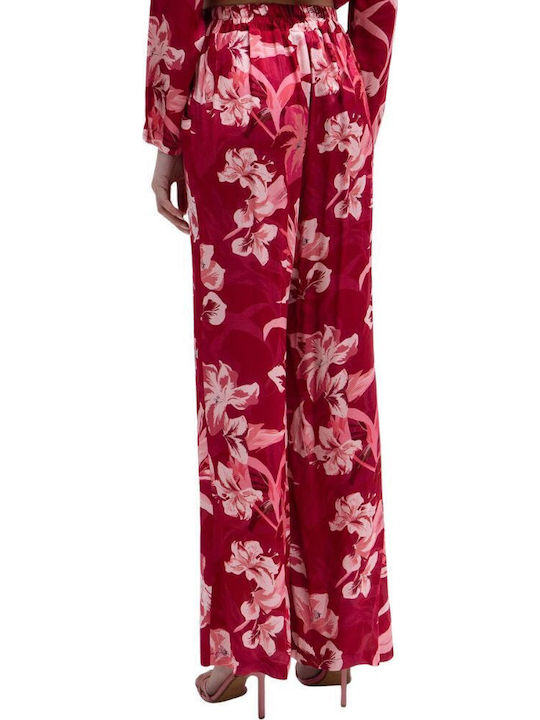 Women's Satin Trousers Floral Floral