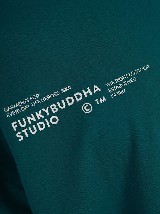 Funky Buddha T-shirt Πετρόλ