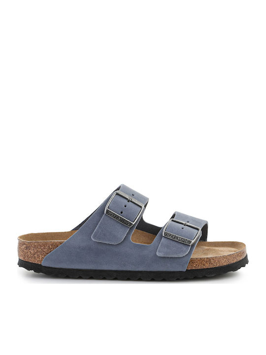 Leather Women's Sandals Blue