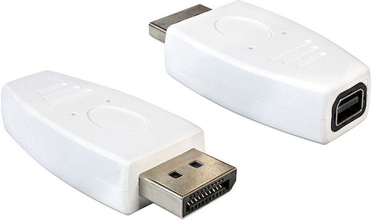 DeLock DisplayPort Male to Mini DisplayPort Female Converter White 1 Piece 65240
