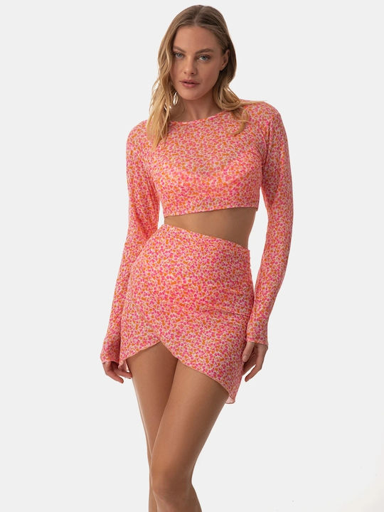 Γυναικείο Crop Top Μακρυμάνικο Sorbet