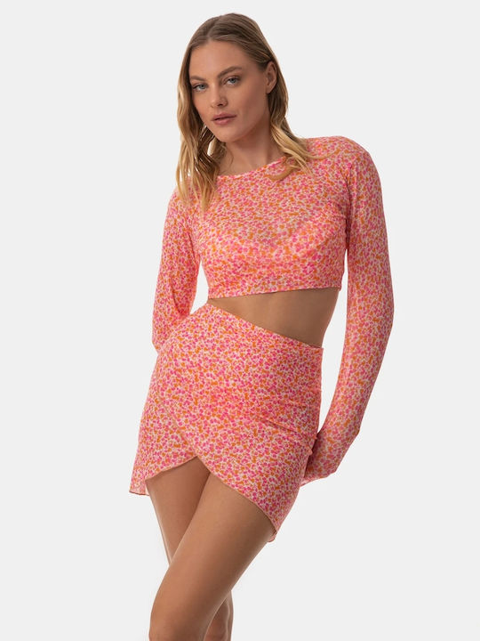 Γυναικείο Crop Top Μακρυμάνικο Sorbet