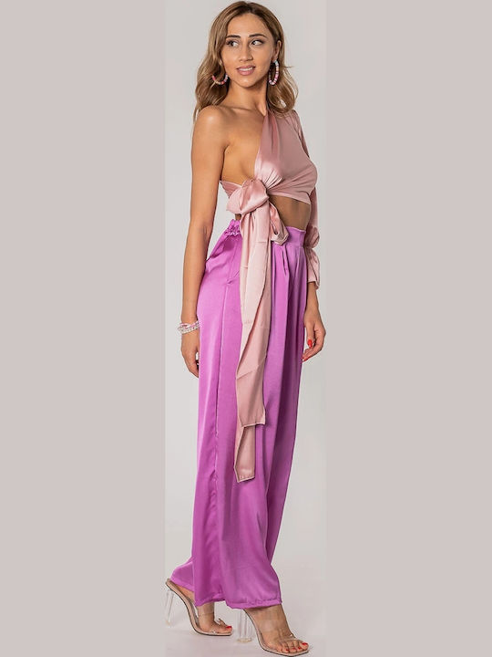 Women's Blouse Satin Nude