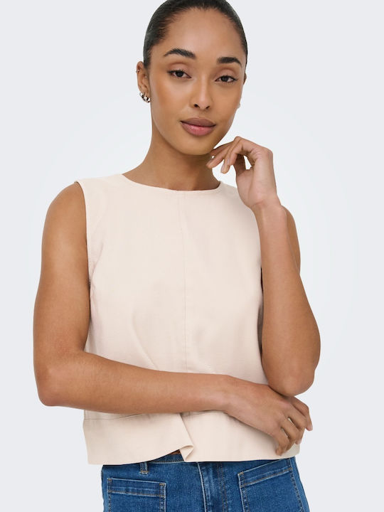 Women's Sleeveless Blouse Beige