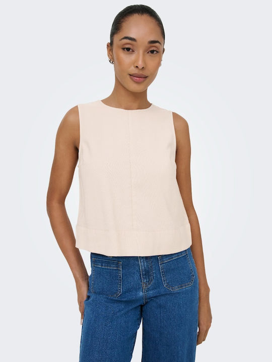 Women's Sleeveless Blouse Beige