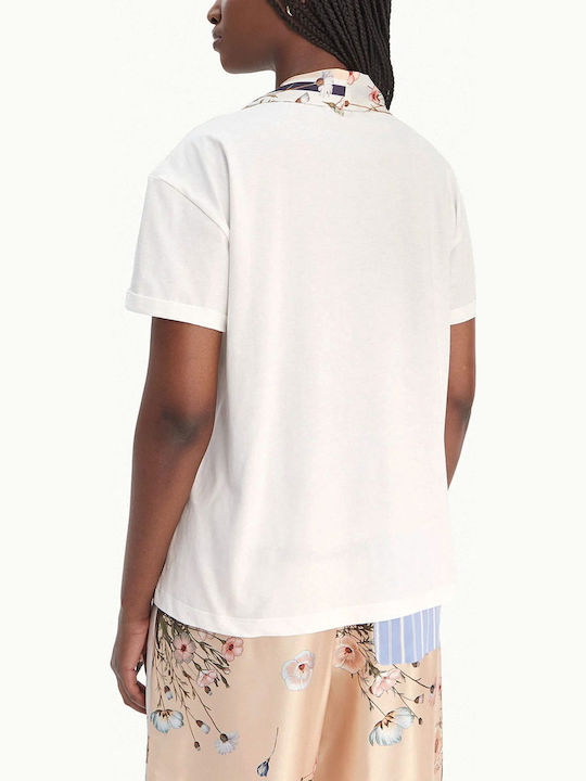 Women's Ecru T-shirt WA6189J6308 P9373