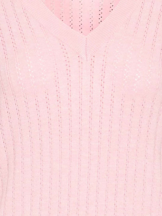Women's Long Sleeve Pink Sweater