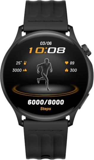 Oppo Watch S Stainless Steel 44mm Waterproof with Heart Rate Monitor Phantom Black