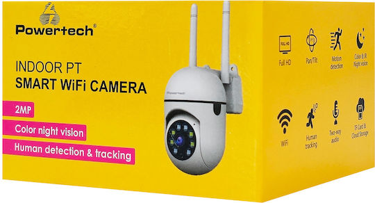 Powertech PT-1546 IP Κάμερα Παρακολούθησης Wi-Fi Full HD 1080p με Αμφίδρομη Επικοινωνία