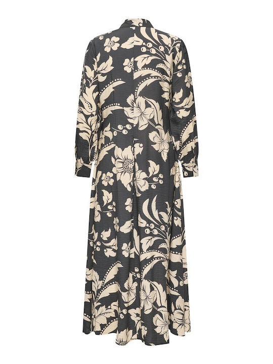 Midi Hemdkleid Schwarz