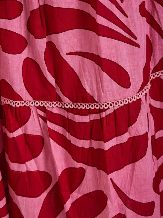 Sommer Maxi Kleid Kaschmir Rosa