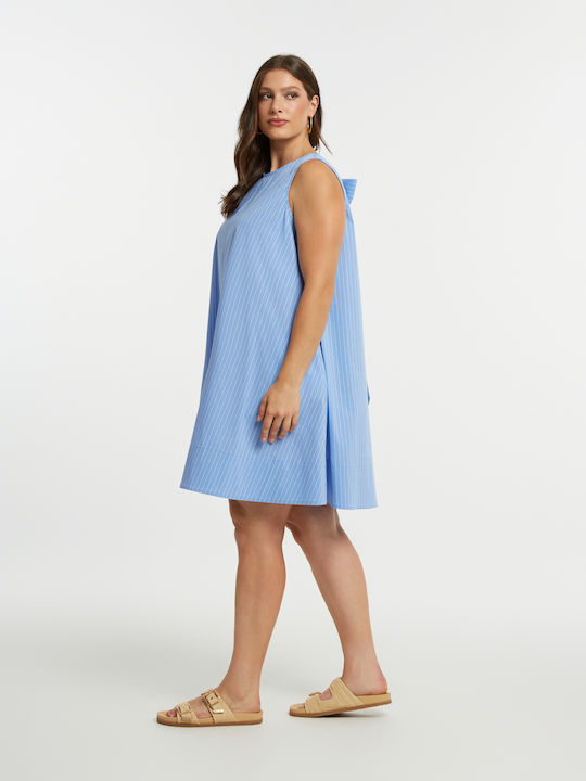 Rochie De Vară Mini Pentru Nuntă / Botez Albastru Deschis