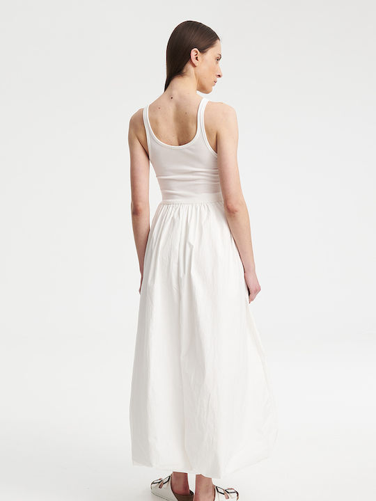 Sommer Maxi Damenkleid Weiß