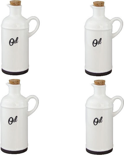 Porzellan Flasche Öl Hella Weiß 430ml
