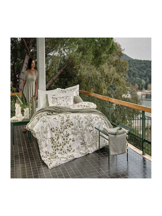 Tac Set Huse Pentru Pilote Din Bumbac 200x220cm Dublu Cu 4 Fețe De Pernă Și 1 Cearceaf Violet