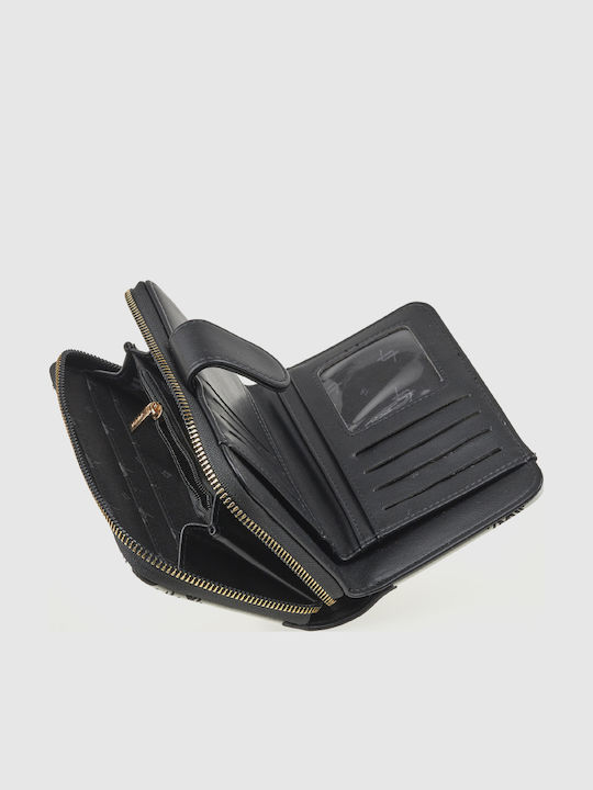Große Damenbrieftasche Schwarz