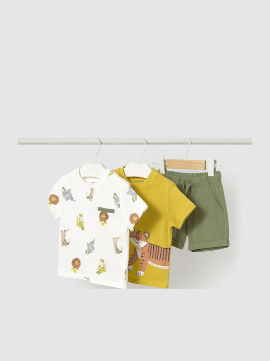 Kids' Set with Shorts Summer 3pcs Golden