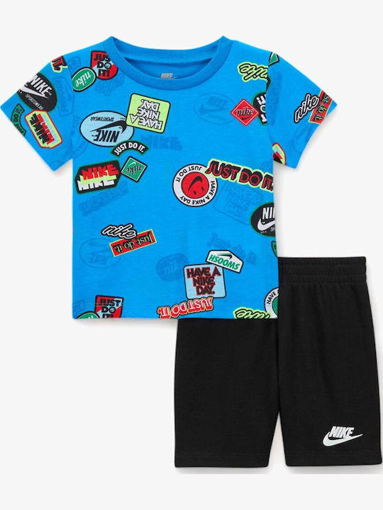 Παιδικό Σετ με Σορτς Καλοκαιρινό 2τμχ Μαύρο Sportswear