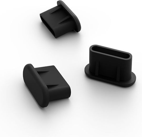Mobile Origin Usb-c Dust Plug & Cleaning Brush Cl1 Black Clear Iphone Android Mo-cl1-blk-clr