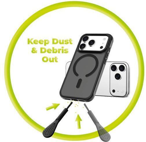 Mobile Origin Usb-c Dust Plug & Cleaning Brush Cl1 Black Clear Iphone Android Mo-cl1-blk-clr